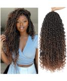 6 Packs 22 Inch Curly Faux Locs Crochet Hair - Boho Style Goddess Locs Synthetic Braids - T1B/30 (Pack of 6) - Buy Online on GoSupps.com