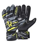 Anrrew Football Goalkeeper Gloves - Finger Protection & Double Wrist Support for All Ages | Durable Grip in Yellow & Black - Buy Online on GoSupps.com