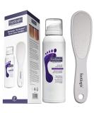 Foot Care Callus Softener Combo Footlogix Spray & Double Sided File for Soft Smooth Heels | Best DIY Pedicure Exfoliator - Buy Online on GoSupps.com