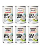 Organic Coconut Milk 400ml Can (6-Pack) | Fairtrade Original | Authentic Sri Lankan Flavor | Ideal for Asian Dishes | Rich & Creamy Taste - Buy Online on GoSupps.com