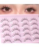 Manga Lashes Natural Look Anime False Eyelashes Wispy Fluffy Spiky Fake Lashes Cosplay Korean Japanese Asian Lashes Pack 10 Pairs Faux Mink Lashes Full Volume - Buy Online on GoSupps.com