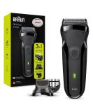 Braun Series 3 Style & Shave Electric Shaver For Men | Precision Trimmer & 5 Comb Set | Gifts For Men UK | Black Razor 300BT - Buy Online on GoSupps.com