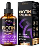 NUTRAHARMONY Liquid Biotin & Collagen - Hair Growth Vitamin Drops for Women & Men - Extra Strength 60000 mcg - B7 Supplement - Strong Nails & Healthy Skin - 98% Faster Absorption Than Pills - Buy Online on GoSupps.com