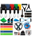 23Pcs Resistance Bands Set with Handles, Loop Bands, Jump Rope, Figure 8 Band - Workout Essential Kit - Buy Online on GoSupps.com