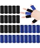 30-Piece Finger Compression Sleeves Set with Storage Bag - Pain Relief Thumb & Finger Protector in Black & Blue - Sports Elastic Support - Buy Online on GoSupps.com
