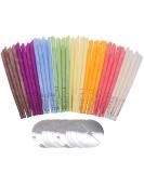Natural Ear Candles - 32 Pieces in 8 Colors | Cylinder Fragrance Hollow Cone Candles with 16 Protective Discs for Safe Ear Cleaning - Buy Online on GoSupps.com