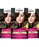 Palette intensive cream coloration 800/4-0 dark brown level 3 (3 x 115 ml) permanent hair color for up to 8 weeks of intensive color gloss & 100 % gray covering single - Buy Online on GoSupps.com