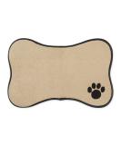Bone Dry Cat Shape Pet Food Mat - Embroidered Microfiber, Taupe - Buy Online on GoSupps.com