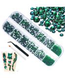 4200 Stk Emerald Green Rhinestones SS6-SS20 | Flatback K9 Glass Nail Art Makeup & DIY Crafts Charms - Buy Online on GoSupps.com