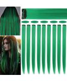 Rhyme 9PCS 21 Green Clip in Hair Extensions for Women & Girls - Party Highlights - Buy Online on GoSupps.com