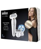Buy Brown Silk- pil 9 Flex Epilator for Women | Hair Remover with Shaving Attachment & Deep Peeling Brush | Flexible Head Hair Removal 9010 - White/Gold - Buy Online on GoSupps.com