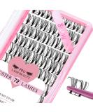 72 Pcs Individual Cluster Lashes | DIY Lash Extension | 10-16mm Volume Wispy Lashes | Super Thin Band | Reusable & Comfortable | Sassy C-8-16mix - Buy Online on GoSupps.com
