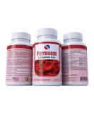 Siba Pharm Liposomal Iron Supplements | Ferrosom Dietary Iron Vitamins with Vitamin C, B12, Folic Acid | Non GMO Vegan | New Blood Cell Production | 30 Capsules - Buy Online on GoSupps.com
