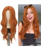 Fine Long Curly Wavy Orange Wig | 55 cm Synthetic Women s Wig for Daily & Party Wear - Buy Online on GoSupps.com