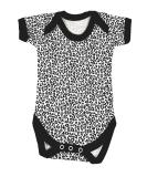 Baby Moo's Leopard Print Baby Grow | Unisex Black & White Animal Print Bodysuit | Cool New Baby Gift for UK 6-12 Months - Buy Online on GoSupps.com