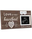 Love at First Sight Sonogram Picture Frame for Baby Girl Room - Gender Reveal and Baby Shower Gift for First Time Moms - 4x3 Ultrasound Frame with Countdown Weeks Design - Buy Online on GoSupps.com