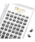 Cluster Lashes QueWel - 72 Pcs DIY D Curl Eyelash Extensions Soft Individual 8-16mm Mix for Home Makeup | Qu06-D-Mix - Buy Online on GoSupps.com