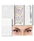 YARIEW Face Gems & Pearls - Self Adhesive Face Jewels for Makeup Rave & Festival Accessories | Glitter Rhinestones for Nails Body & Crafting - Buy Online on GoSupps.com