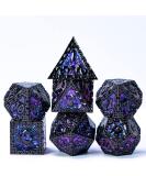 UDIXI Metal DND Dice Set, 7PCS Polyhedral D&D Dice Set Dragon d n d Dice for Dungeons and Dragons Gift, Metal Dice Set d&d for Role Playing Dice(Black 2) Black With Sequins - Buy Online on GoSupps.com