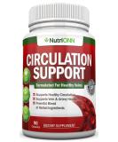 Herbal Blood Circulation Support Supplement - Promotes Healthy Blood Flow & Leg Comfort with Hawthorn, Niacin, L-Arginine & More - Buy Online on GoSupps.com