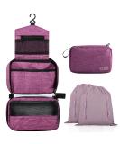 Januts Hanging Travel Toiletry Bag - Waterproof Makeup Organizer for Women and Men, Violet - Buy Online on GoSupps.com