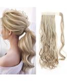 Tess Ponytail Extension - 40cm Ashblond Balayage Wavy Braid | 90g Long Hair Extension (#16P613) - Buy Online on GoSupps.com
