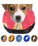 Ducomi Inflatable Breakdown Dog & Cat Collar - Relaxation & Freedom of Movement - Prevents Scratches & Bites - XS Pink Donuts - Buy Online on GoSupps.com