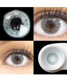 Glamlens Flora Sterling Gray Contact Lenses - Natural Gray Color Strong Coverage Silicone Hydrogel 1 Pair (2 Pieces) Dia 14.50 - Best for International Shipping - Buy Online on GoSupps.com