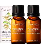 Gya Labs Ylang Ylang Essential Oil (10ml) - Floral & Exotic Scent - 2-Pack | Premium Aromatherapy Oil for Relaxation & Wellness - Buy Online on GoSupps.com