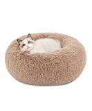 Bedsure Calming Donut Dog Bed - Washable Anti-Slip Faux Fur for Small to Large Dogs & Cats - Buy Online on GoSupps.com