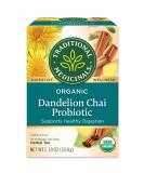 Traditional Medicinals Organic Dandelion Chai Probiotic Tea - 16 Count Pack - Buy Online on GoSupps.com