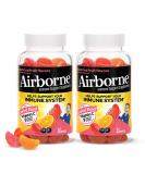 Airborne 750mg Vitamin C Gummies for Adults - Immune Support with Antioxidants Vit C & E - 2x63ct Assorted Fruit Flavor - Buy Online on GoSupps.com