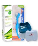 NaturDent Strong Denture Adhesive Bundle with Dentu-Care Storage Box and Brush - Zinc and Paraben-Free, Long-Lasting Hold - Buy Online on GoSupps.com