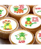24 edible PRE CUT Chinese New Year traditional kids childrens party decoration cupcake toppers on wafer rice paper - Buy Online on GoSupps.com
