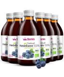 Organic Blueberry Juice 6 Pack | 100% Cold-Pressed Non-GMO No Preservatives - Bio Pure Blueberry Mother Juice 250ml - Buy Online on GoSupps.com