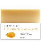 Olivia Care Turmeric Bar Soap - 100% Natural Vegan & Organic Exfoliating Soap for Face & Body - Hydrate, Moisturize & Deep Clean - Triple-Milled - 8 OZ - Buy Online on GoSupps.com