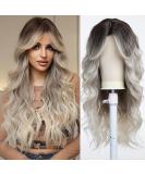 Uevies 26-Inch Long Brown & Blonde Synthetic Wig - Realistic Middle Part Ponytail for Halloween Cosplay Parties & Daily Wear - Buy Online on GoSupps.com