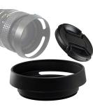 Fotasy 49mm Metal Curved Lens Hood - Vented & Screw-In Design for Fuji, Leica, Panasonic, Olympus, Sony Cameras - Buy Online on GoSupps.com