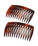 Camila Paris AD825/2 French Hair Side Comb, Small, Curved Tortoise Shell French Twist Hair Combs Decorative, Strong Hold Hair Clips for Women Bun Chignon Up-Do Styling Girls Hair Accessories, Made in France 2.75" Tortoise  - Buy Online on GoSupps.com