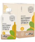 Serenity Kids Organic Veggie Puree Baby Food - Butternut Squash & Spinach Pouches, 6+ Months, Allergen-Free, 6 Count - Buy Online on GoSupps.com
