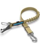 IOKHEIRA Dog Seat Belt - Adjustable Olive Green Dog Car Belt with Universal Plug & Locking Bar for Safe Travel - Buy Online on GoSupps.com