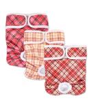 Reusable Soft Dog Diapers for Bitches - High-Suction Incontinence Pants | 3 Pack - XS Pattern 4 - International Shipping Available - Buy Online on GoSupps.com
