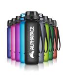 Alphapace 350ml BPA-Free Sports Bottle | Outlet-Safe Water Bottle for Outdoor & Bicycle Activities | Black with Fruit Insert - Buy Online on GoSupps.com