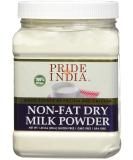 Pride Of India Nonfat Dry Milk Powder - Protein & Calcium Rich - 20oz Jar - Buy Online on GoSupps.com