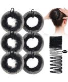 6PCS Reusable Black Bun Hair Nets Set - Elastic Mesh Cover for Ballerina Dancer, Nurse, Skater - Stretch Lace Hair Accessories for Women & Girls - Large Size - Buy Online on GoSupps.com