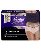 Always Discreet Boutique, Incontinence & Postpartum Underwear for Women, Maximum Protection, Peach, Large, 18 Count L 18 Count (Pack of 1) - Buy Online on GoSupps.com