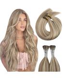 Moresoo Real Hair Extensions - 45cm Light Brown Keratin I-Tip Extensions | #9A/60 Silky 50s/40g 18 Inch - Buy Online on GoSupps.com