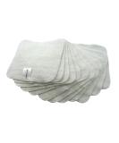 MuslinZ 12PK Bamboo Cotton Terry Wipes | 20x20 cms | Face Cloth | Washable & Reusable Baby Wipes - White - Buy Online on GoSupps.com