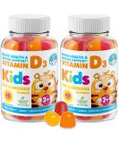 Vitamin D Gummies for Kids & Adults 2000 IU - High-Absorption Natural Vitamin D3 Chewable Gummy Supplements 1000IU - Vegetarian Gelatin-Free Immune Support Vitamins for Children (120 Count) 60 Count (Pack of 2) - Buy Online on GoSupps.com