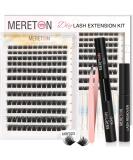 DIY Eyelash Extension Kit | Cluster & Individual Lashes | Lash Bond Seal Glue Remover & Applicator | MRT03 D Curl 8-16mm - Buy Online on GoSupps.com